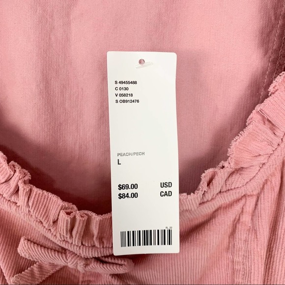 NWT Urban Outfitters Pink Claudia Corduroy Square Neck Mini Dress Size Large - Picture 10 of 12